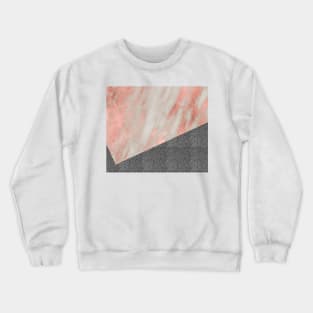 Rose gold marble - charcoal sparkle Crewneck Sweatshirt